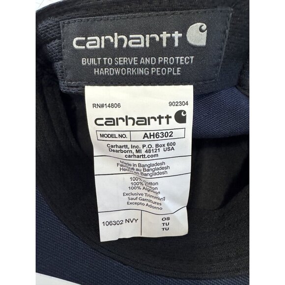 Carhartt Force Canvas C Patch Cap Embroidered Navy Blue Logo Cap Womens One Size - Picture 7 of 7